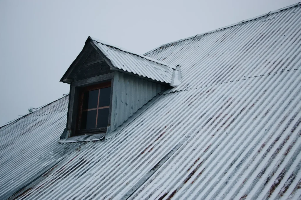 Roof shingles dented by hailstorm