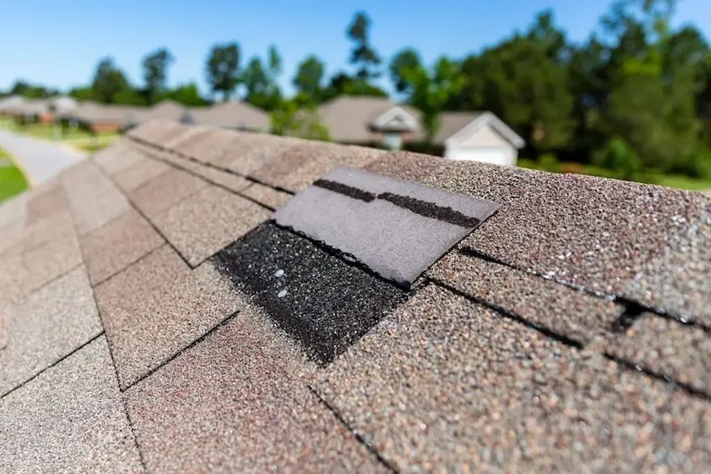 loose roof shingle