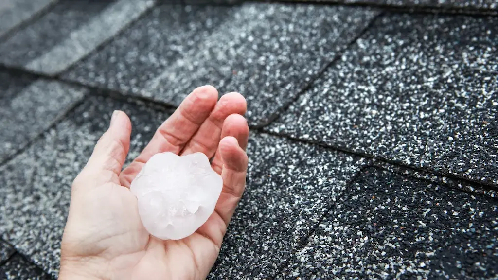 various sizes of hailstones