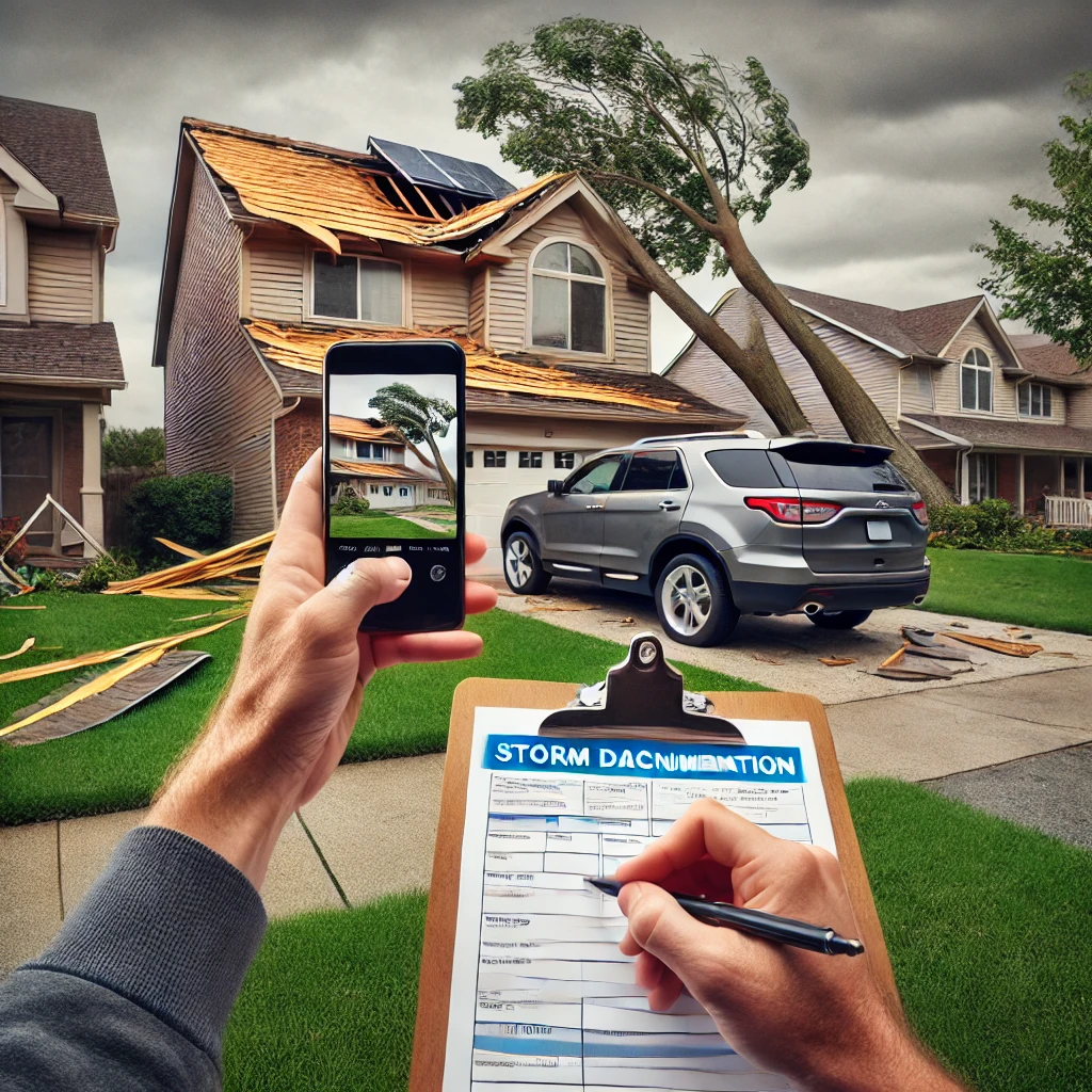 Properly documented roof hail damage that insurance approved